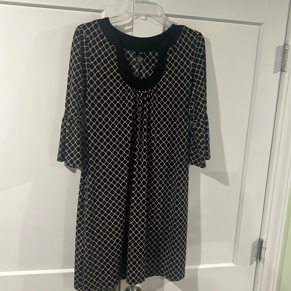 Midi dress with pattern